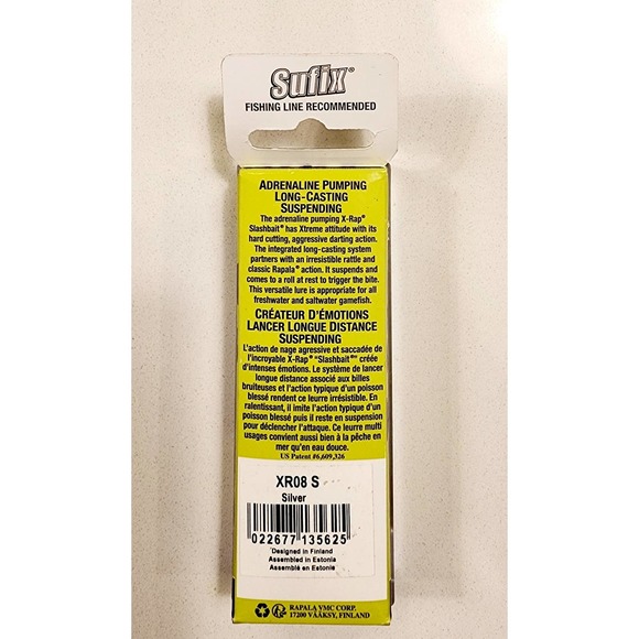 Rapala X Rap  8  3 1/8"   1/4oz  XR 8  3'-5' Swim Depth Silver - Picture 4 of 4